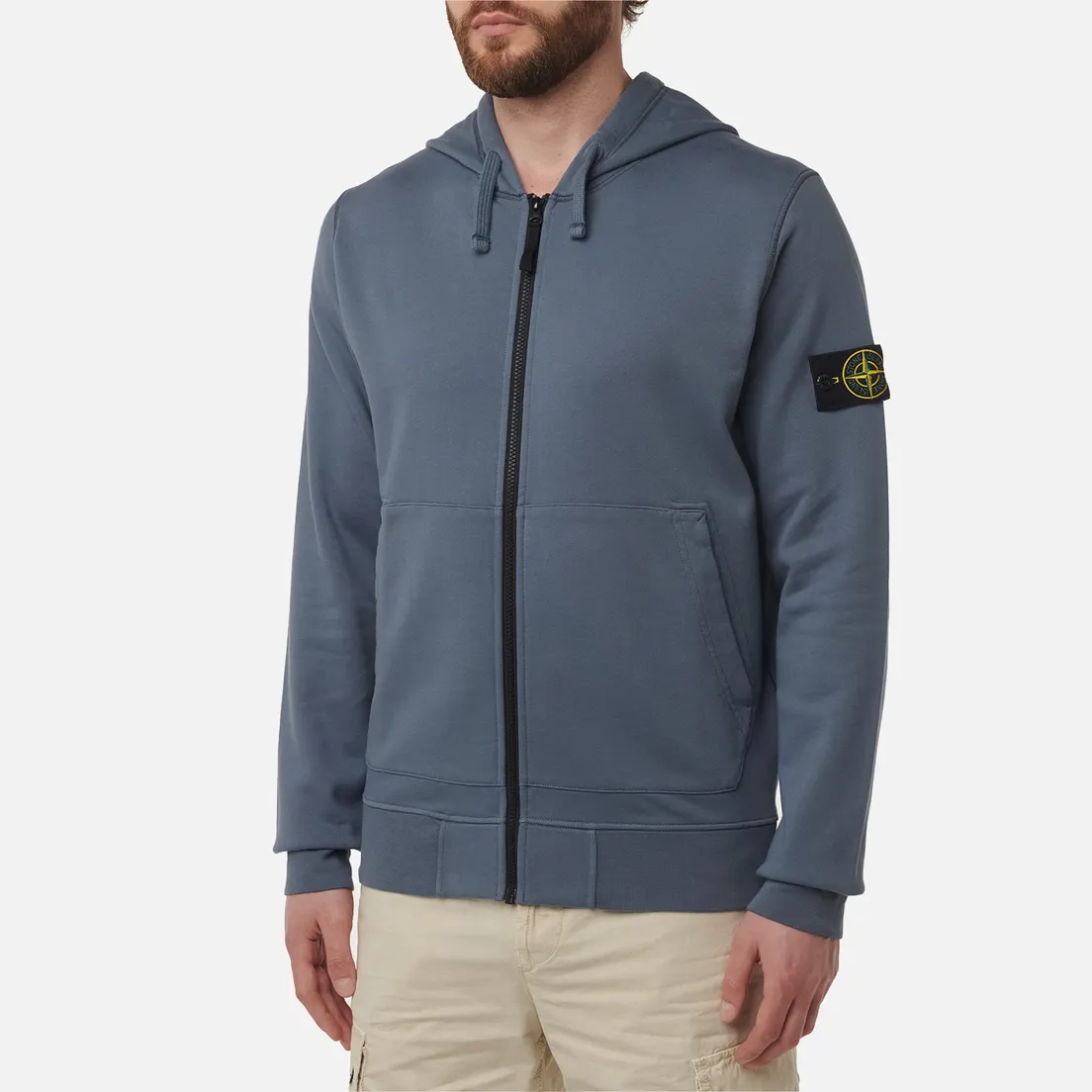 Stone Island Мужская толстовка Organic Cotton Fleece Zip Hoodie