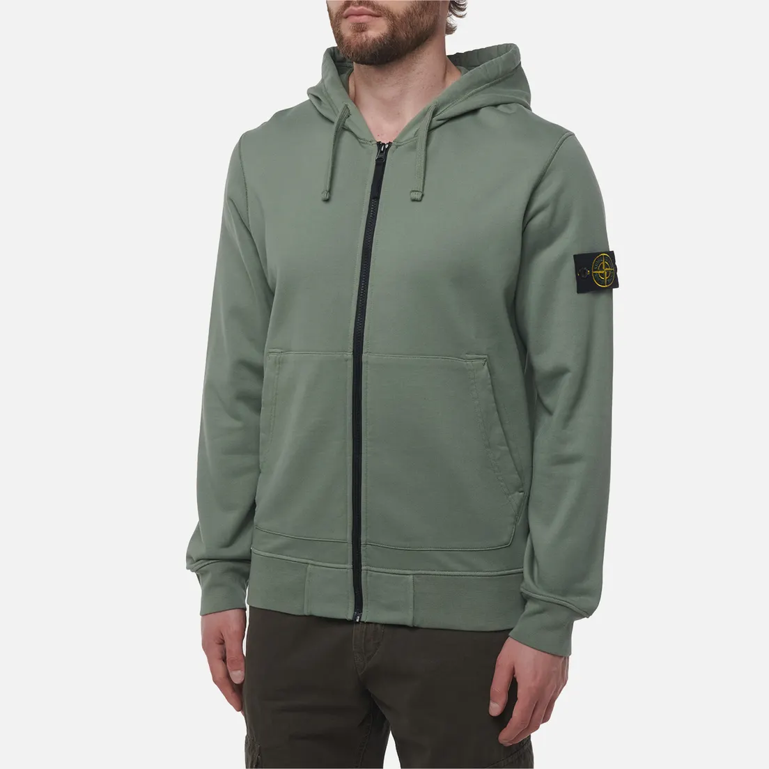 Stone Island Мужская толстовка Organic Cotton Fleece Zip Hoodie