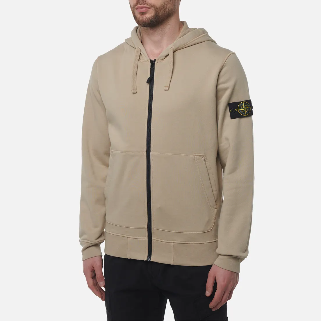 Stone Island Мужская толстовка Organic Cotton Fleece Zip Hoodie