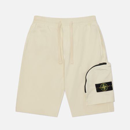   Brandshop Мужские шорты Stone Island Cotton Fleece Regular, цвет бежевый, размер M
