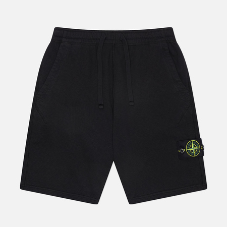   Brandshop Мужские шорты Stone Island Malfile Fleece Old Effect Regular, цвет чёрный, размер M