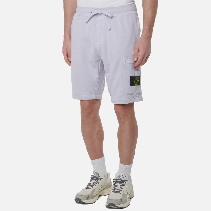 Мужские шорты Stone Island Organic Cotton Fleece Lilac 34190₽
