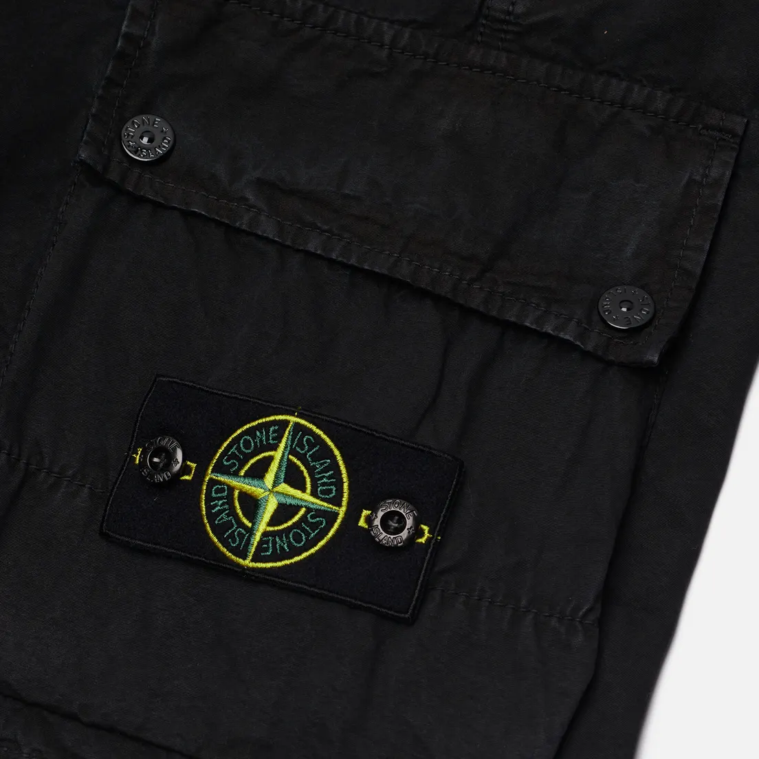 Stone Island Мужские шорты Brushed Organic Cotton Canvas Old Effect