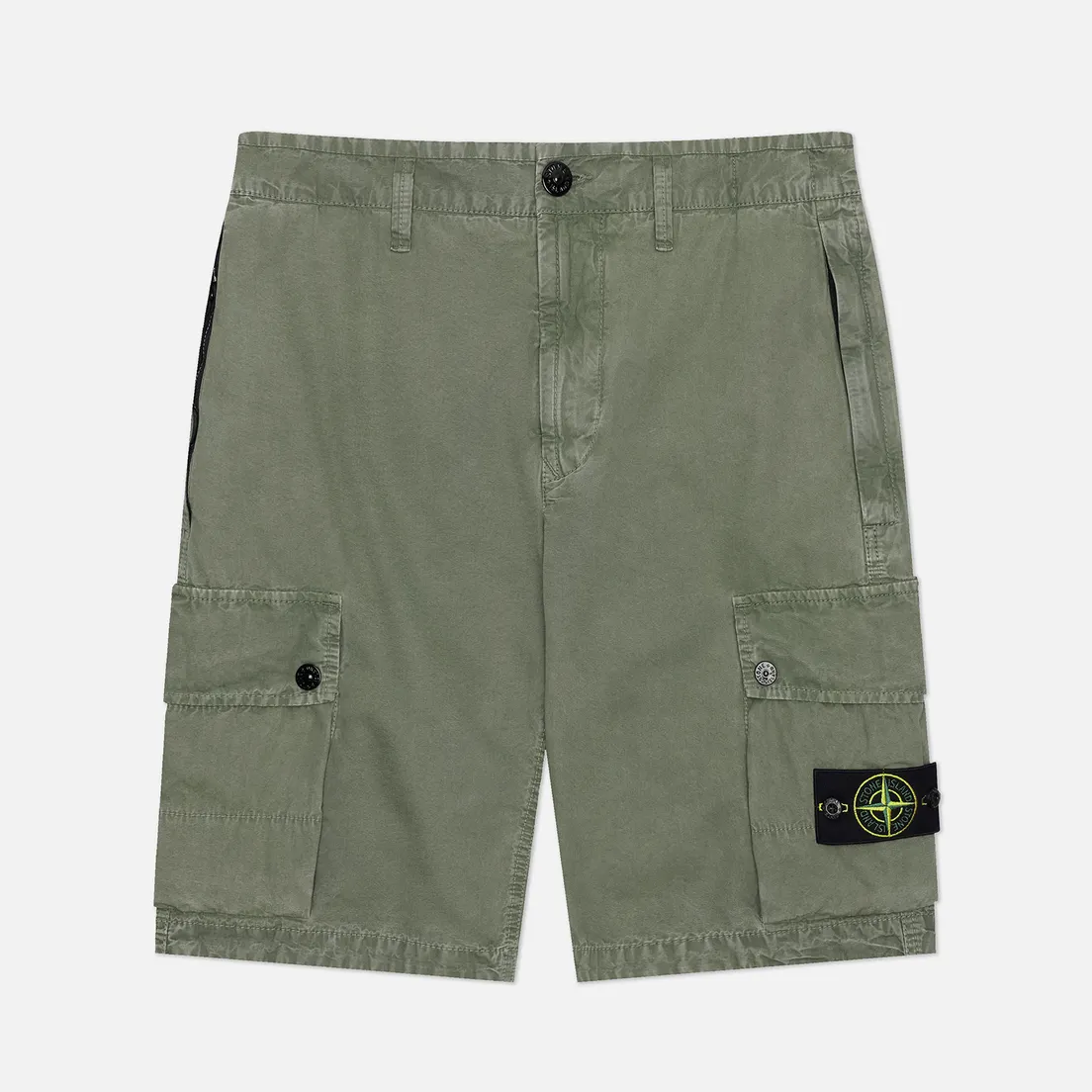 Stone Island Мужские шорты Brushed Organic Cotton Canvas Old Effect