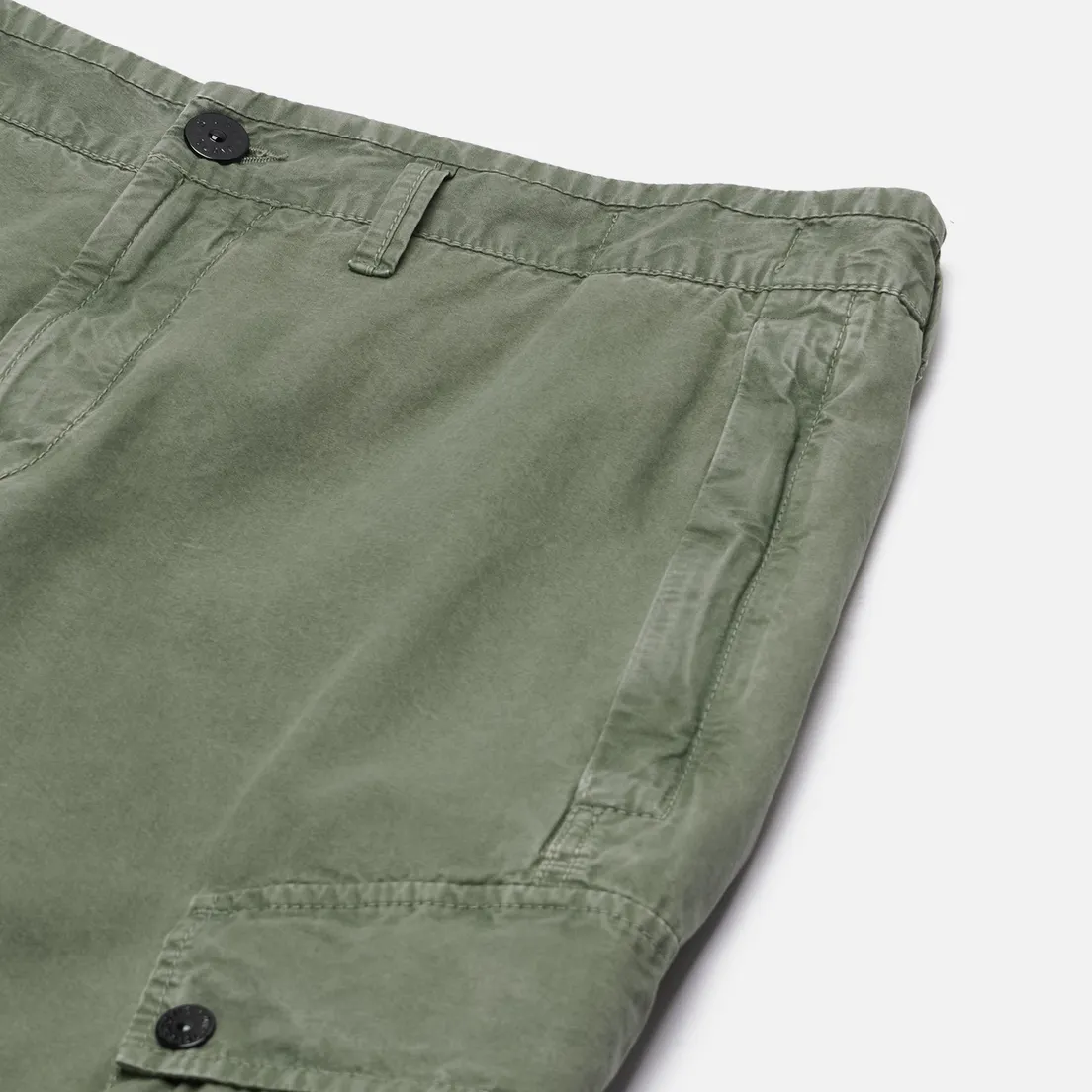 Stone Island Мужские шорты Brushed Organic Cotton Canvas Old Effect