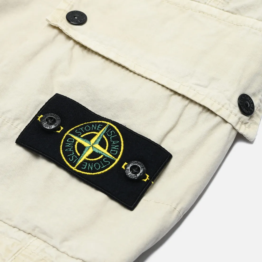 Stone Island Мужские шорты Brushed Organic Cotton Canvas Old Effect