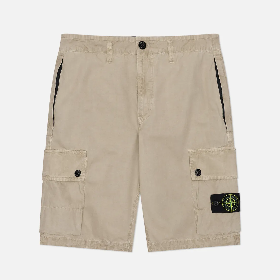 Stone Island Мужские шорты Brushed Organic Cotton Canvas Old Effect
