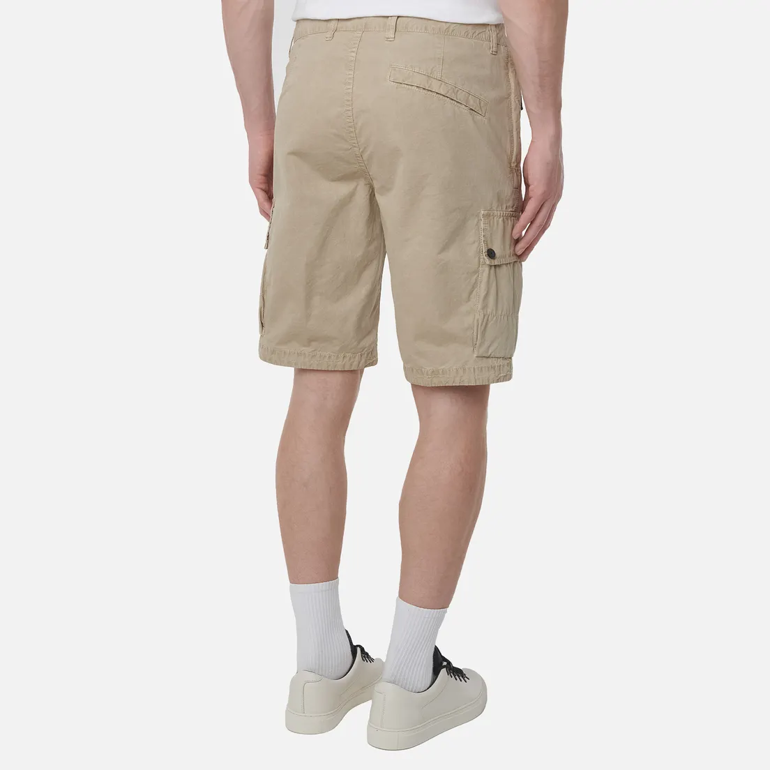 Stone Island Мужские шорты Brushed Organic Cotton Canvas Old Effect