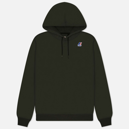 фото Мужская толстовка k-way le vrai arnette hoodie fleece, цвет оливковый, размер s
