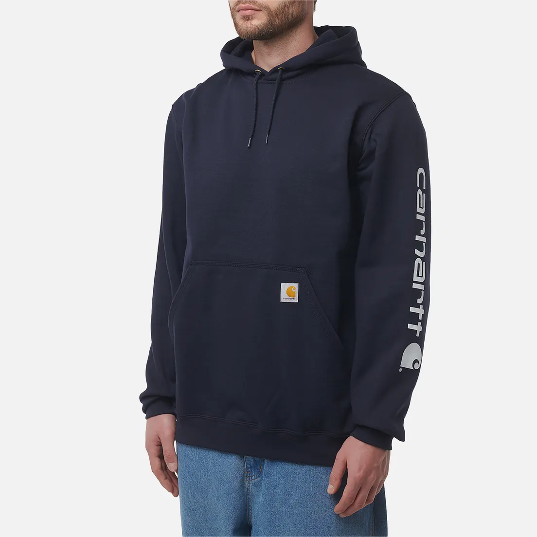 Carhartt Мужская толстовка Loose Fit Midweight Logo Sleeve Graphic Hoodie