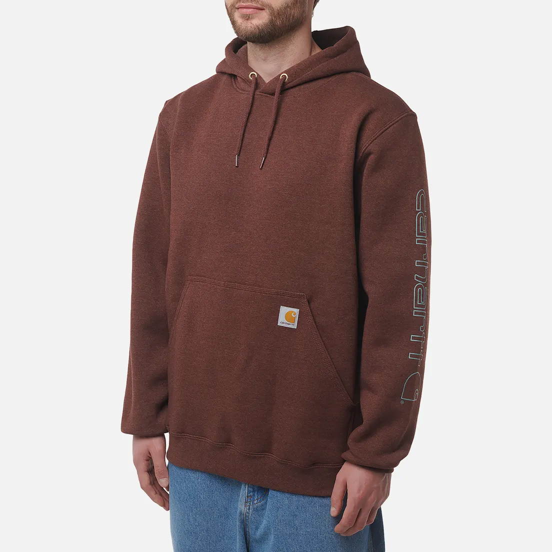 Carhartt Мужская толстовка Loose Fit Midweight Logo Sleeve Graphic Hoodie