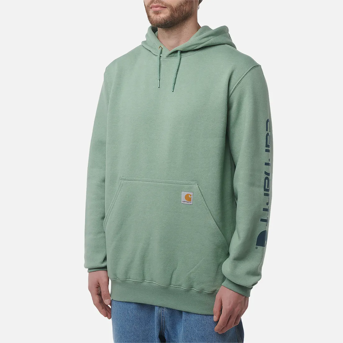 Carhartt Мужская толстовка Loose Fit Midweight Logo Sleeve Graphic Hoodie