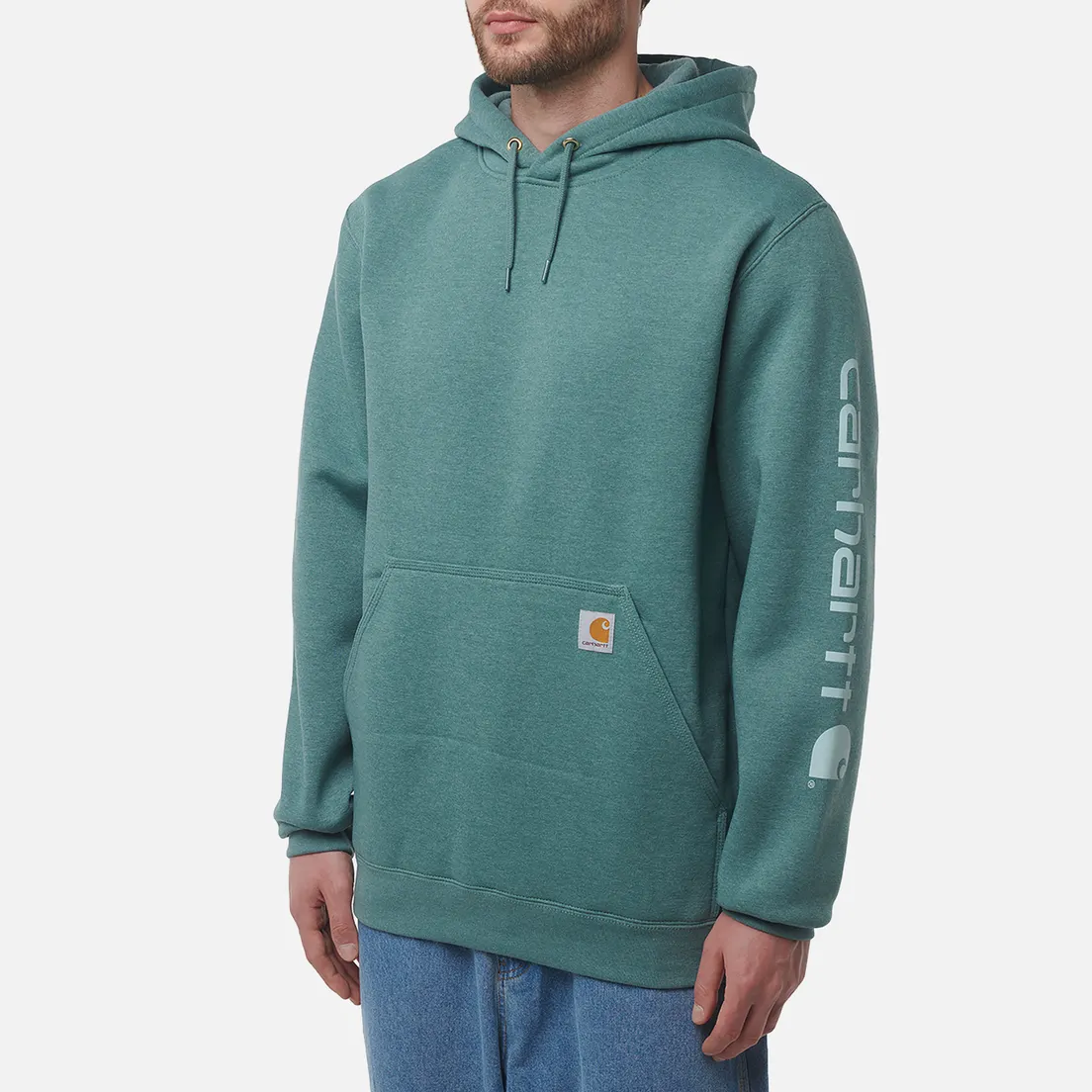 Carhartt Мужская толстовка Loose Fit Midweight Logo Sleeve Graphic Hoodie