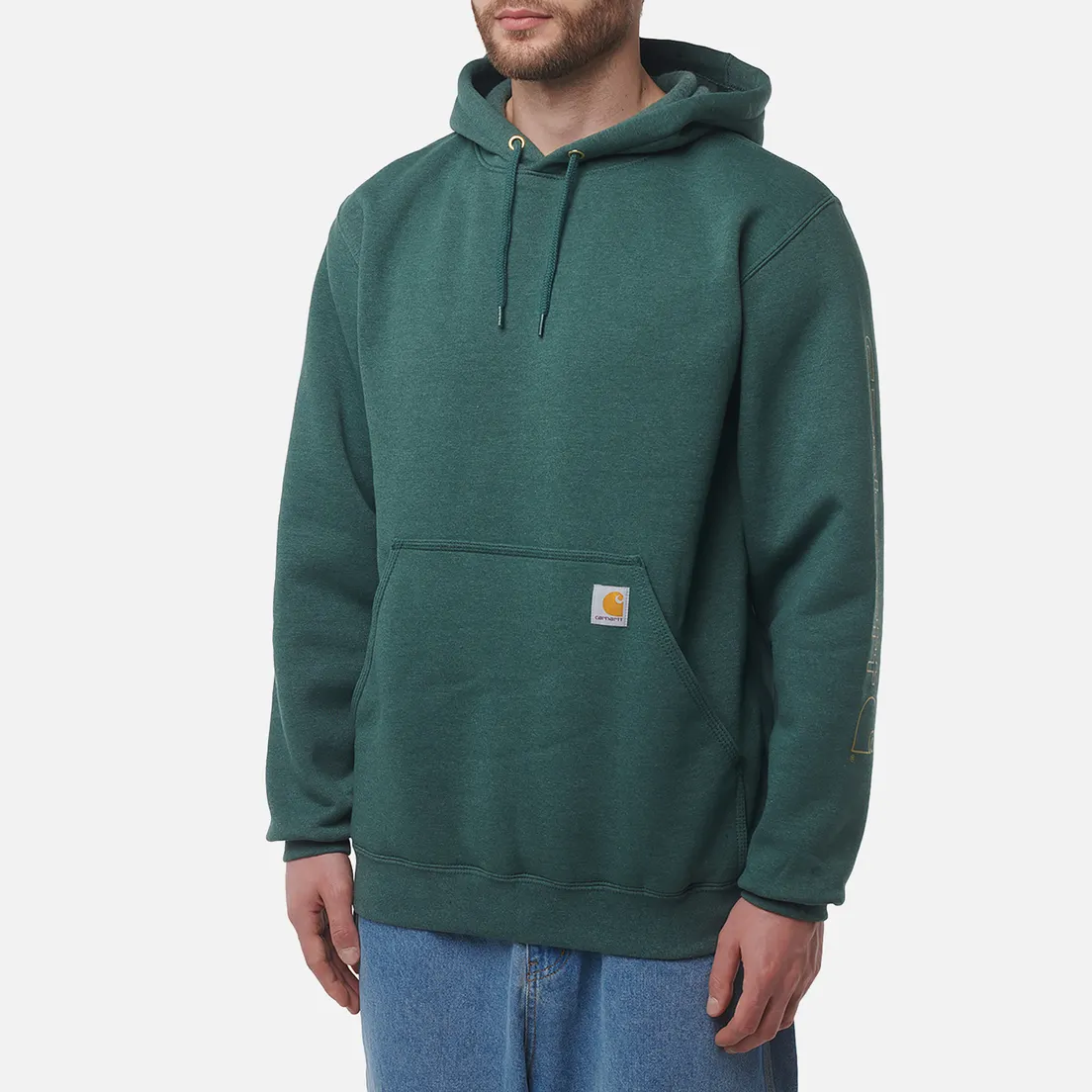 Carhartt Мужская толстовка Loose Fit Midweight Logo Sleeve Graphic Hoodie