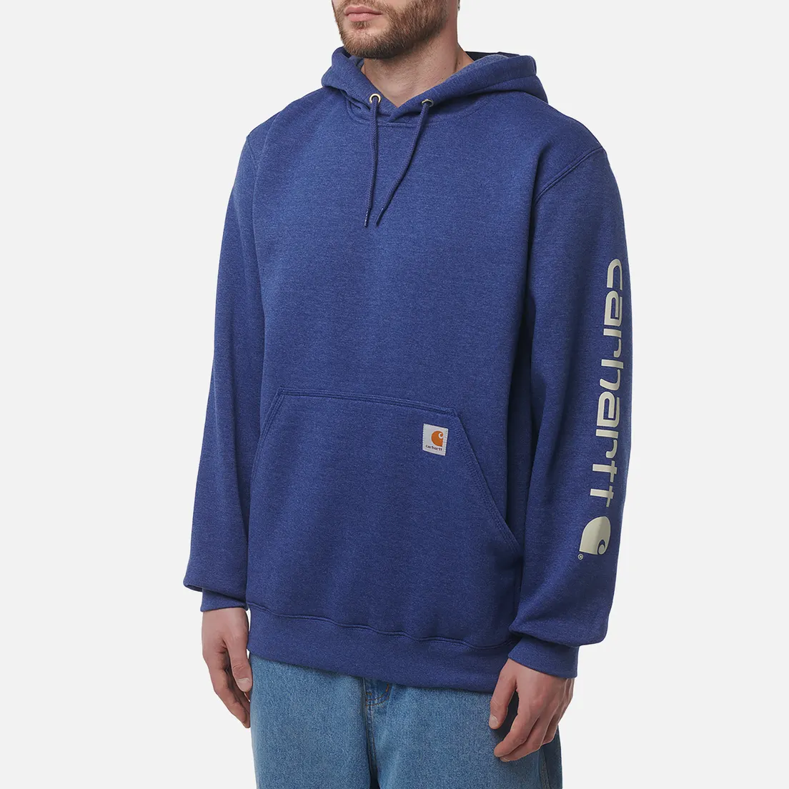 Carhartt Мужская толстовка Loose Fit Midweight Logo Sleeve Graphic Hoodie