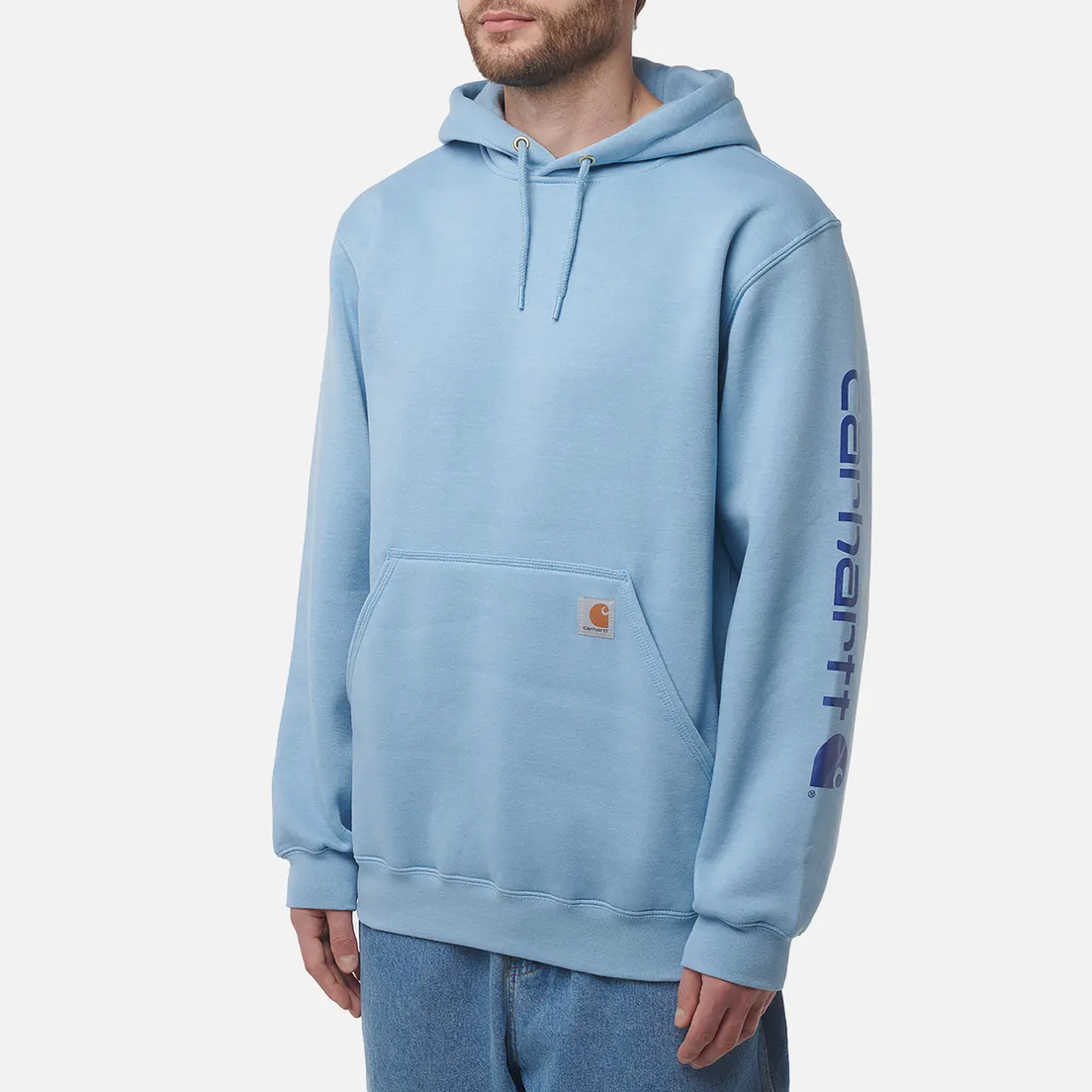 Carhartt Мужская толстовка Loose Fit Midweight Logo Sleeve Graphic Hoodie