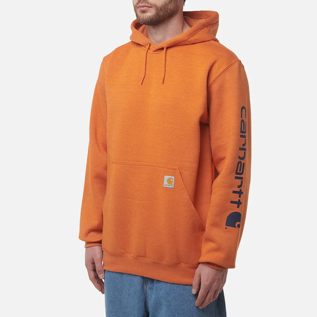 Carhartt Мужская толстовка Loose Fit Midweight Logo Sleeve Graphic Hoodie