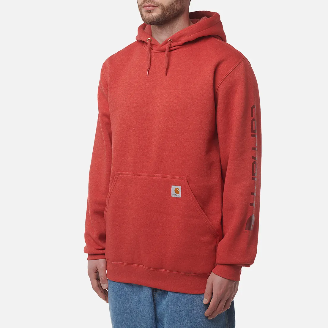 Carhartt Мужская толстовка Loose Fit Midweight Logo Sleeve Graphic Hoodie