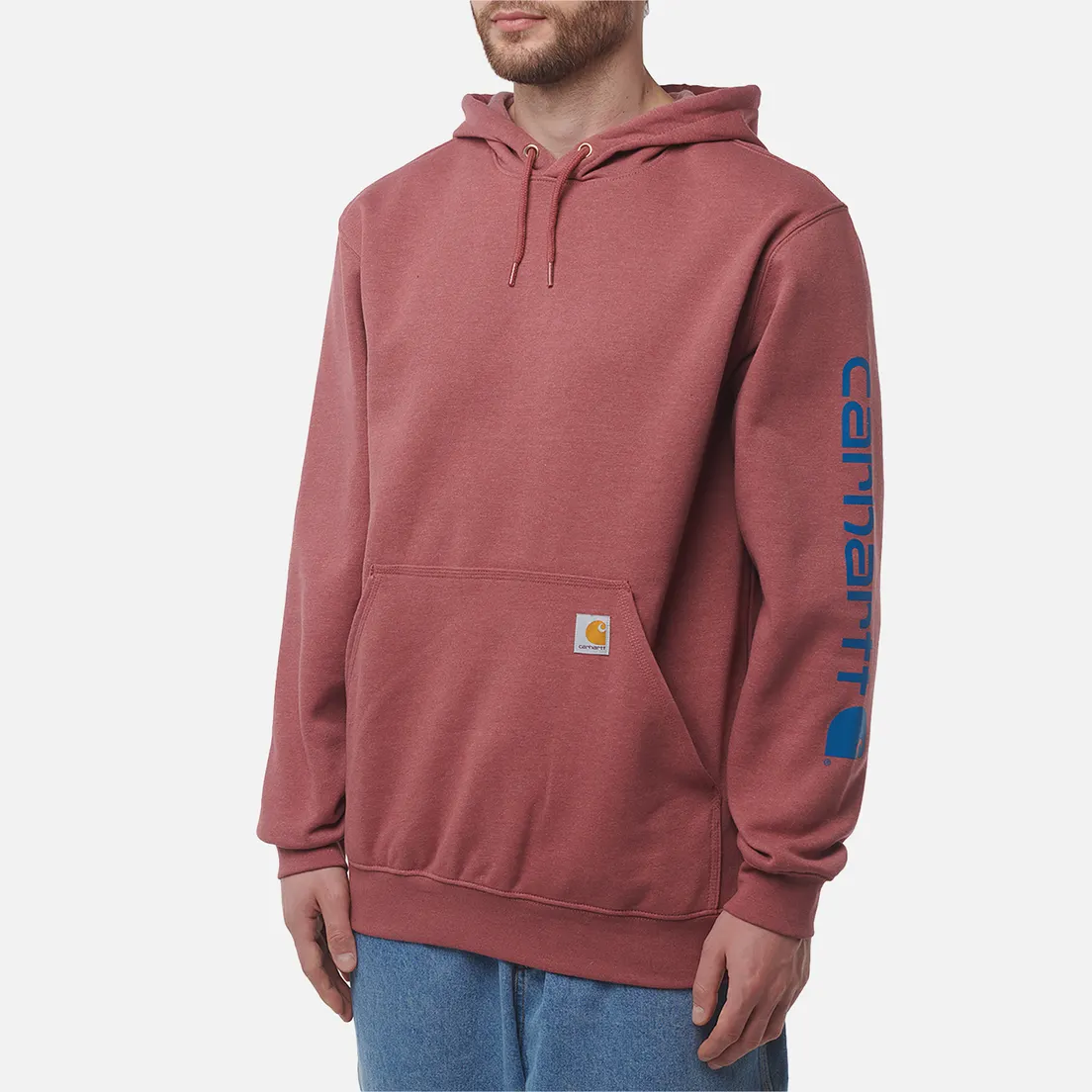 Carhartt Мужская толстовка Loose Fit Midweight Logo Sleeve Graphic Hoodie
