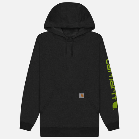 Мужская толстовка Carhartt Loose Fit Midweight Logo Sleeve Graphic Hoodie, цвет серый, размер L