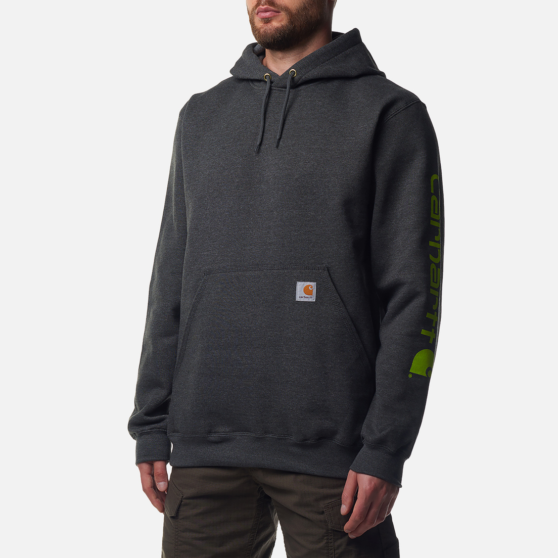 Carhartt Мужская толстовка Loose Fit Midweight Logo Sleeve Graphic Hoodie