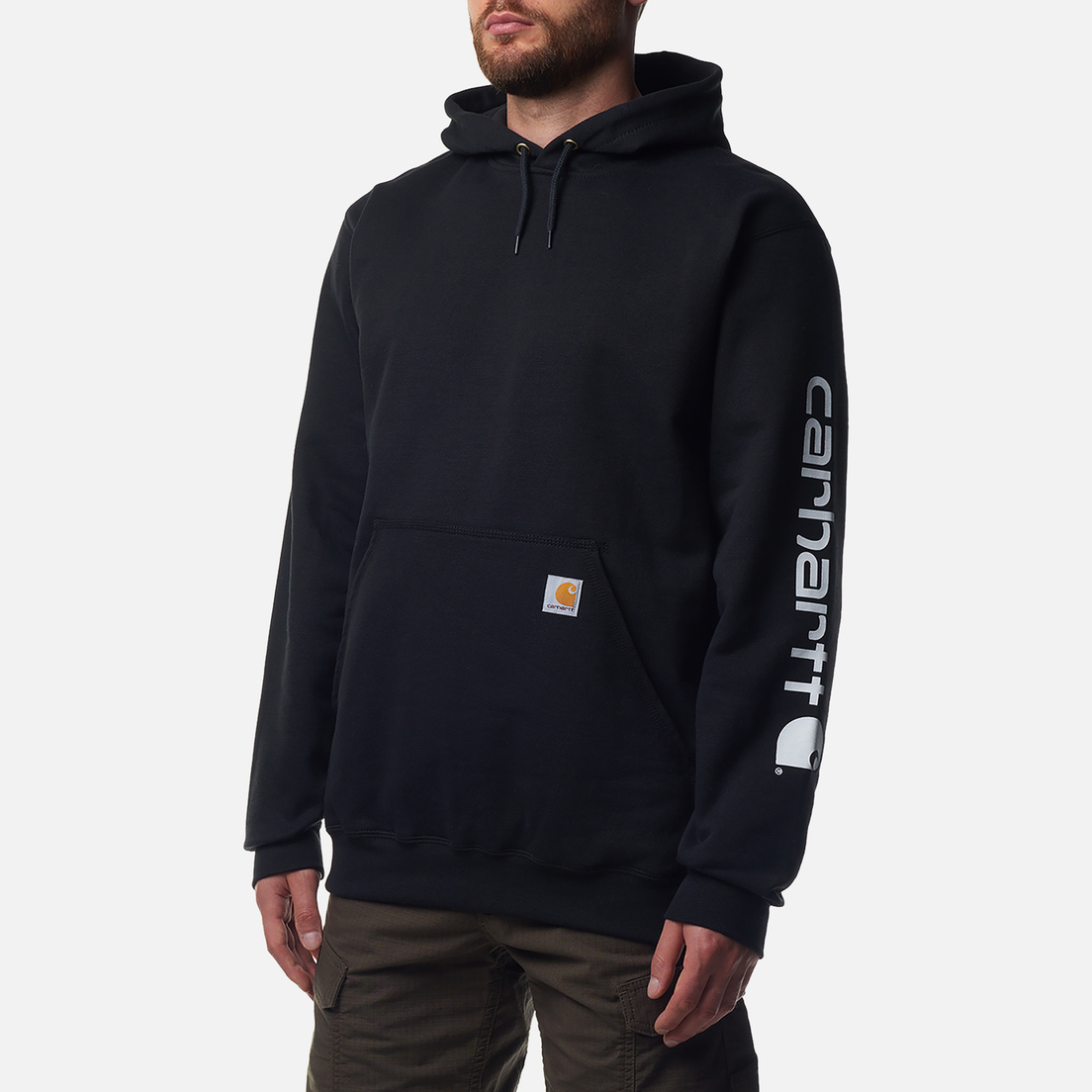 Carhartt Мужская толстовка Loose Fit Midweight Logo Sleeve Graphic Hoodie