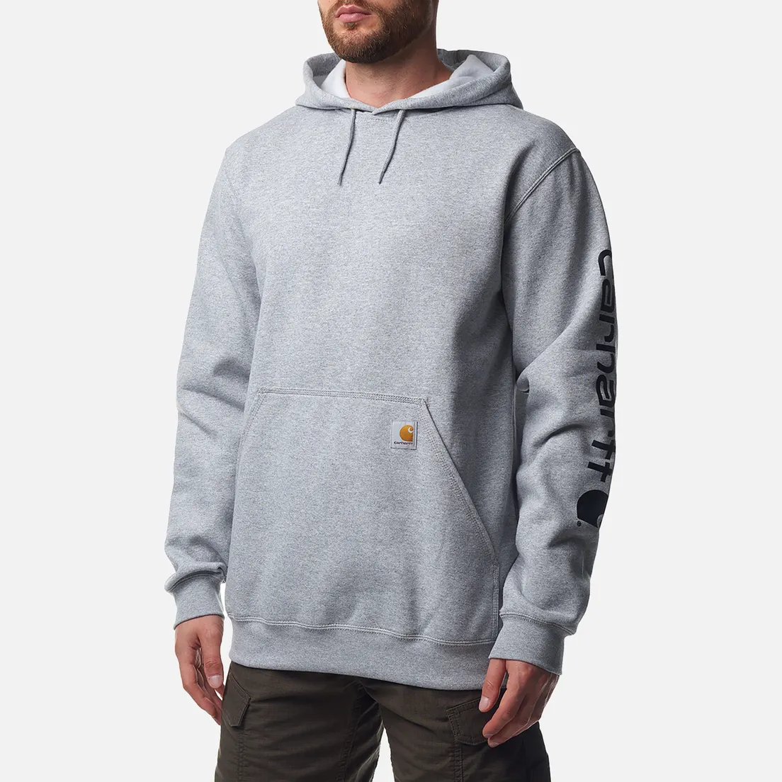 Carhartt Мужская толстовка Loose Fit Midweight Logo Sleeve Graphic Hoodie