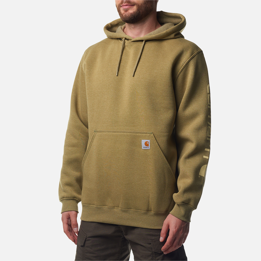 Carhartt Мужская толстовка Loose Fit Midweight Logo Sleeve Graphic Hoodie