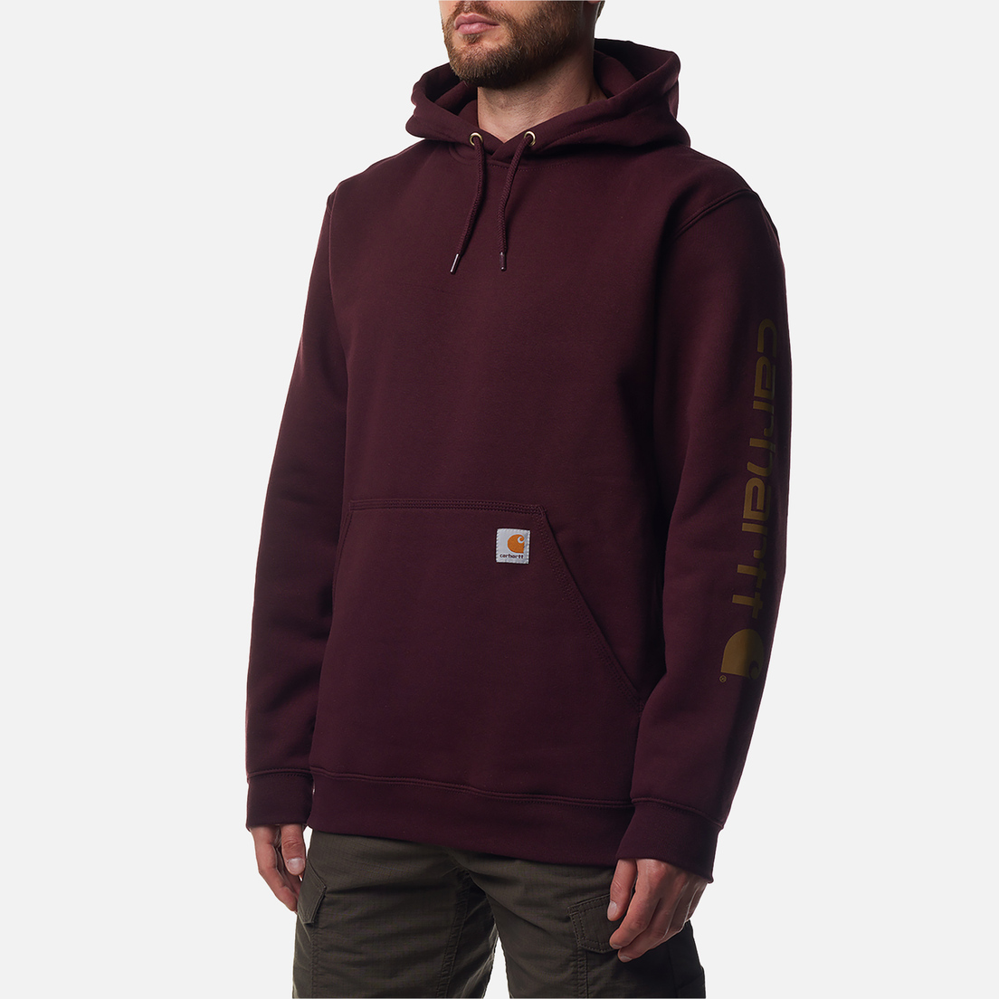 Carhartt Мужская толстовка Loose Fit Midweight Logo Sleeve Graphic Hoodie