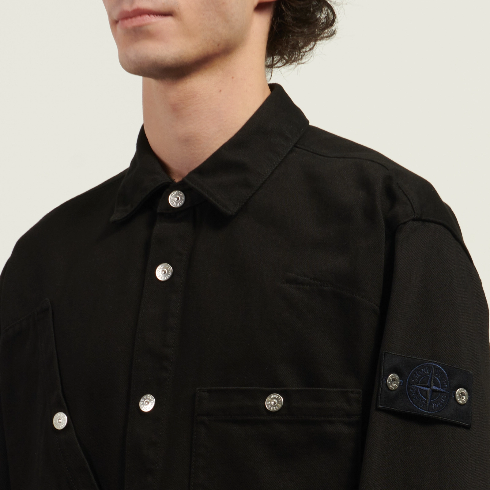 Мужская рубашка Stone Island Bull Denim-TC Overshirt 