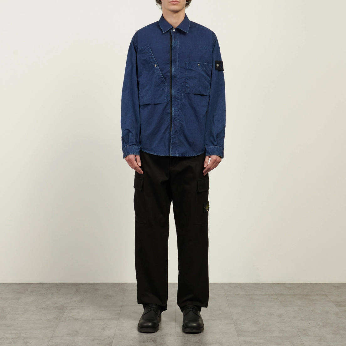 Stone Island Мужская рубашка Hollow Fibre Nylon Indigo-TC