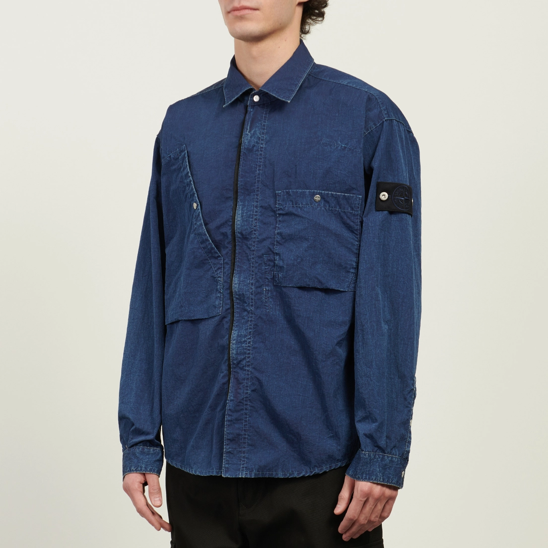 Stone Island Мужская рубашка Hollow Fibre Nylon Indigo-TC