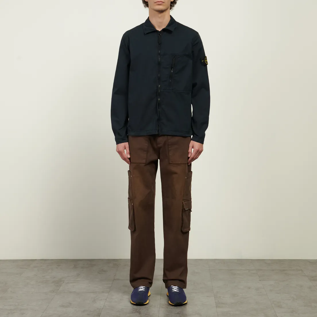 Stone Island Мужская рубашка Supima Cotton Twill Stretch-TC Overshirt