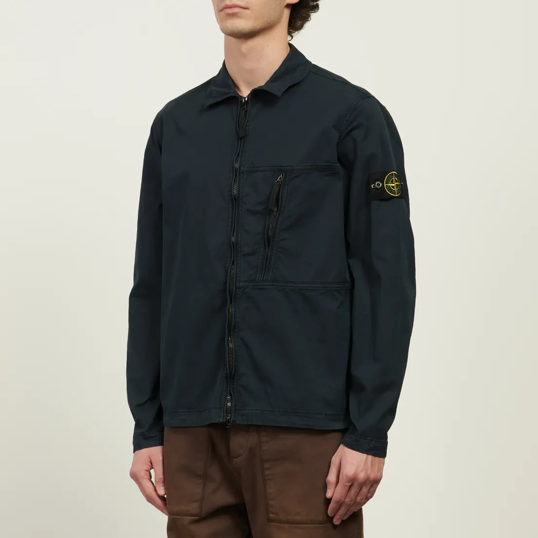 Stone Island Мужская рубашка Supima Cotton Twill Stretch-TC Overshirt