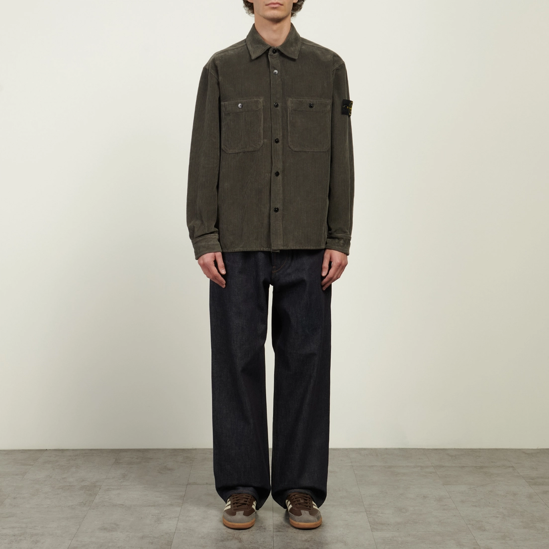 Stone Island Мужская рубашка Organic Cotton Corduroy 800