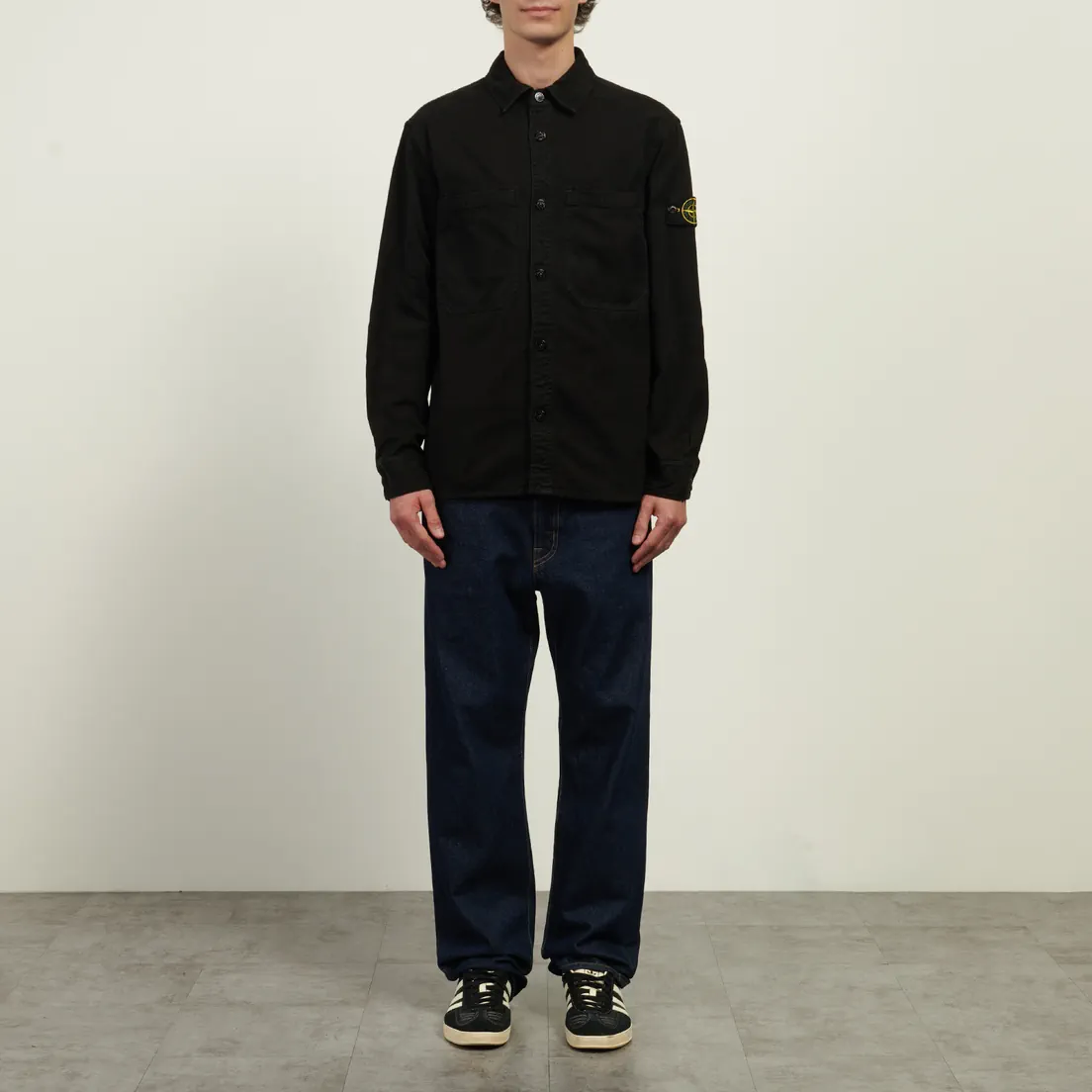 Stone Island Мужская рубашка Organic Panama Cotton Old Effect