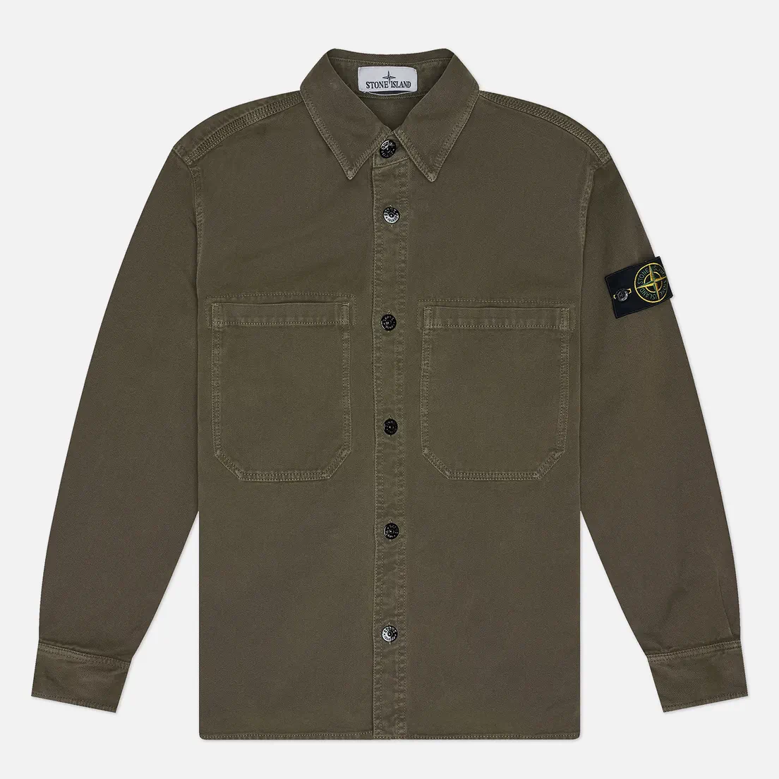 Stone Island Мужская рубашка Organic Panama Cotton Old Effect
