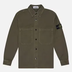 Stone Island Мужская рубашка Organic Panama Cotton Old Effect