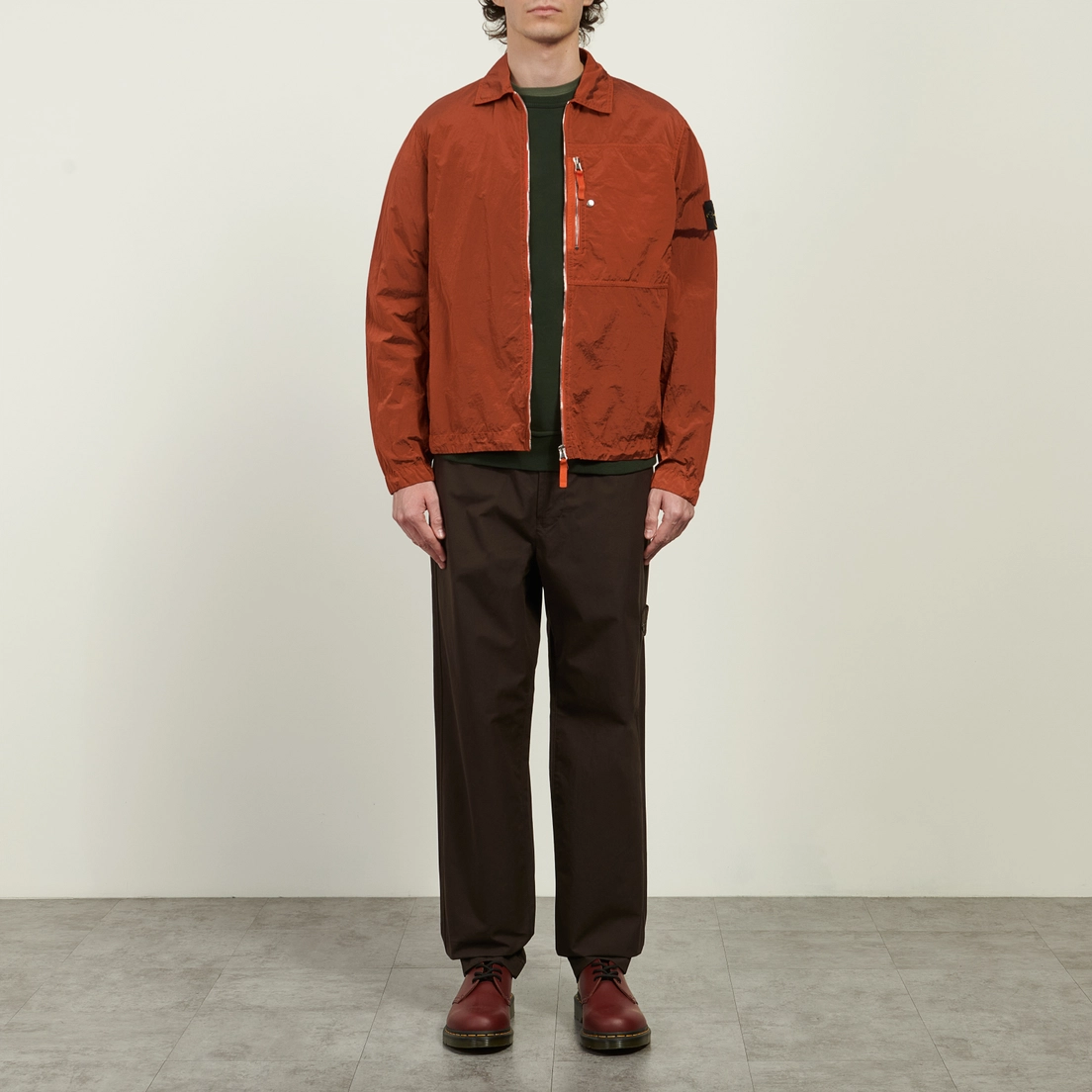 Stone Island Мужская рубашка Nylon Metal In Econyl Comfort Overshirt