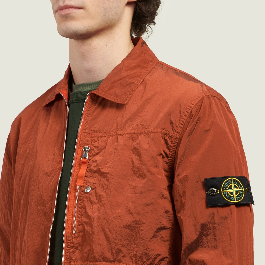 Stone Island Мужская рубашка Nylon Metal In Econyl Comfort Overshirt