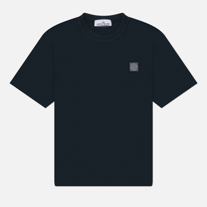 Мужская футболка Stone Island Combed Organic Cotton Compass Patch Regular
