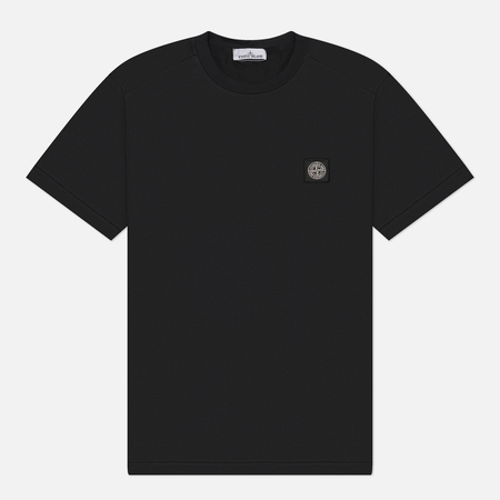 Мужская футболка Stone Island 60/2 Cotton Jersey Slim, цвет чёрный