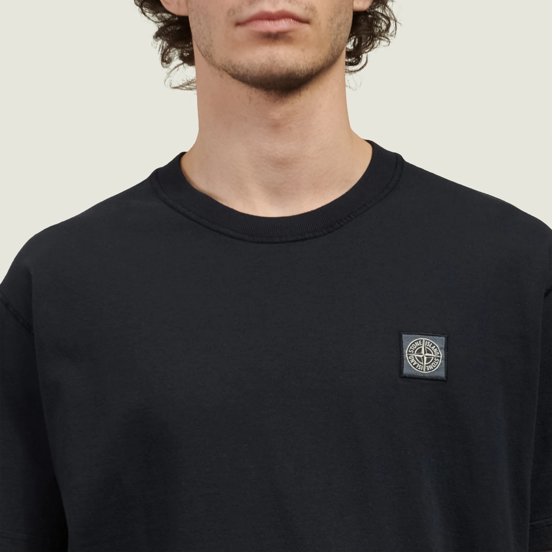 Stone Island Мужская футболка Organic Cotton Jersey Fissato Effect Slim
