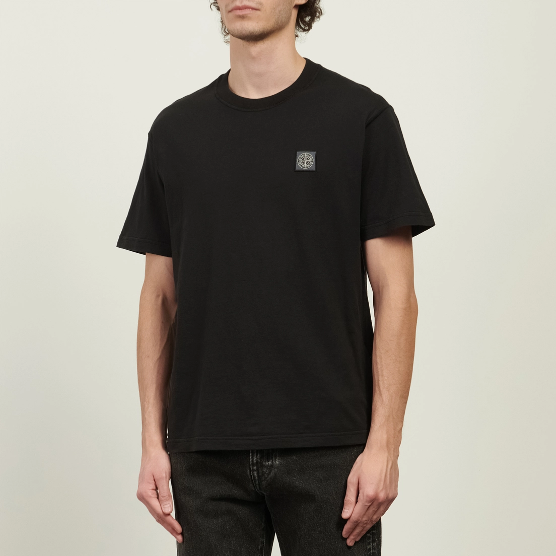 Stone Island Мужская футболка Organic Cotton Jersey Fissato Effect Slim