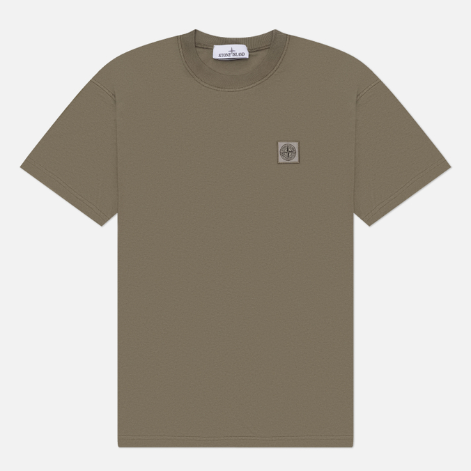 Мужская футболка Stone Island Organic Cotton Jersey Fissato Effect Slim