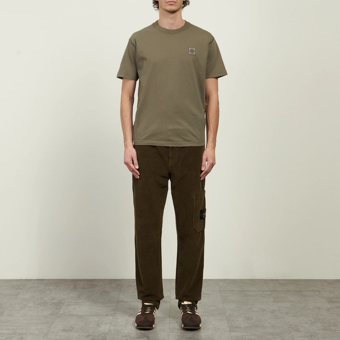 Stone Island Мужская футболка Organic Cotton Jersey Fissato Effect Slim