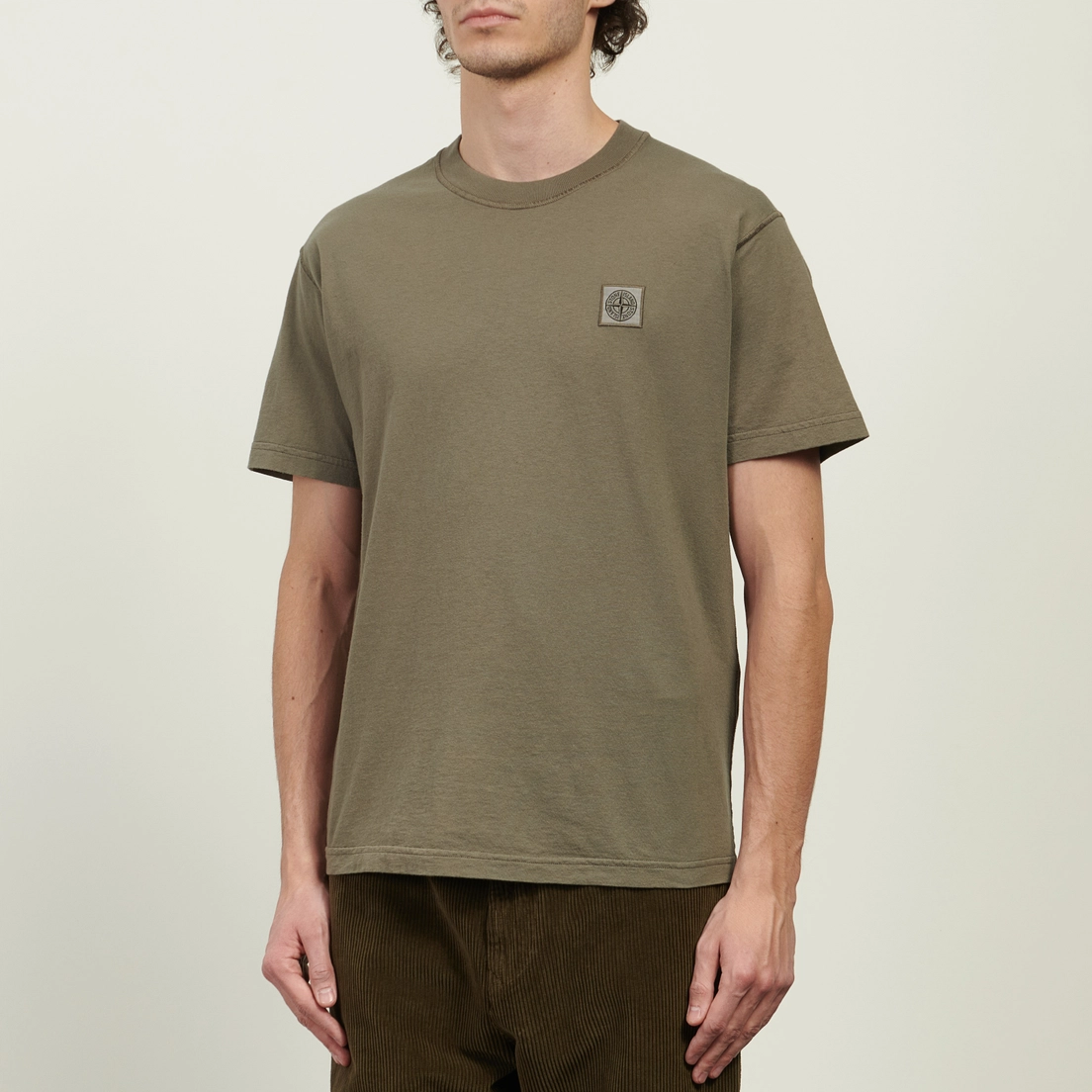 Stone Island Мужская футболка Organic Cotton Jersey Fissato Effect Slim