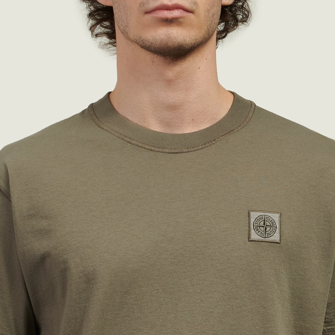 Stone Island Мужская футболка Organic Cotton Jersey Fissato Effect Slim