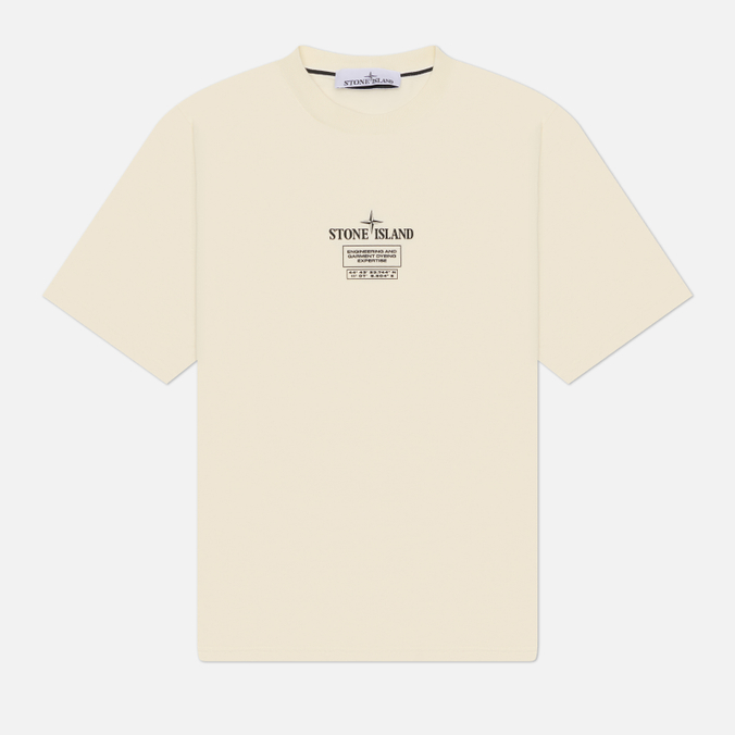 Мужская футболка Stone Island Combed Organic Cotton Jersey Industrial Logos