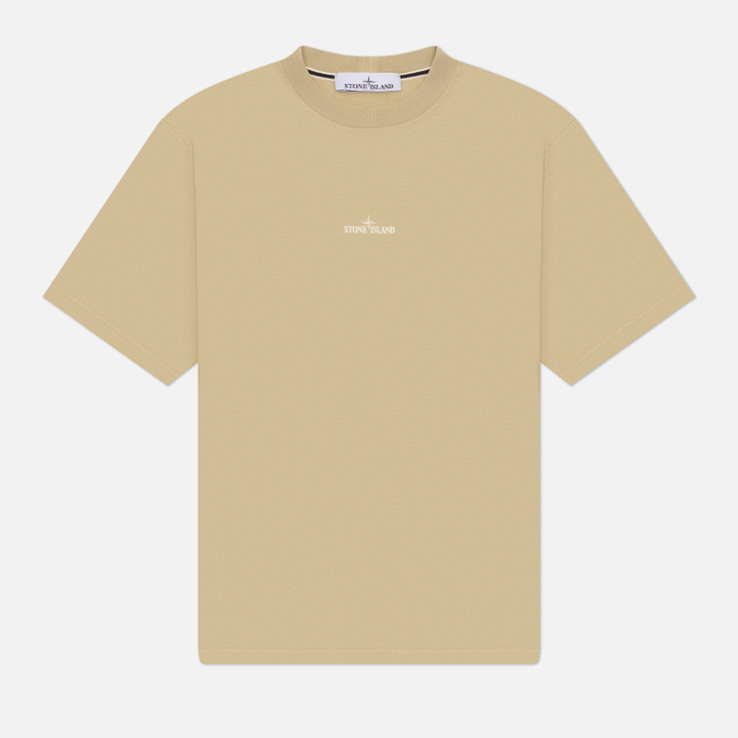Мужская футболка Stone Island Combed Organic Cotton Jersey Logo Printed
